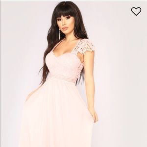 Baby Pink Fashion Nova Maxi Dress